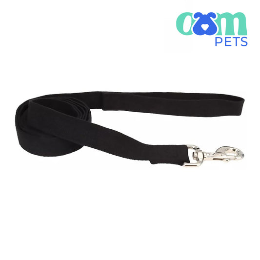 OAM Pets - Dog Lead Onyx Black - 6 feet x 5/8"W