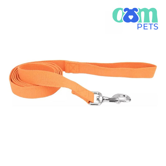 OAM Pets - Dog Lead Pumpkin Orange - 6 feet x 5/8"W
