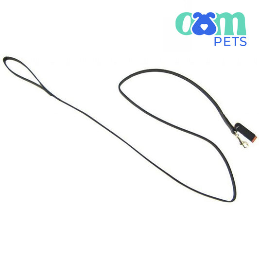 OAM Pets - Leather Lead - 6' Long - Black - 6' Long x 3/8" Wide