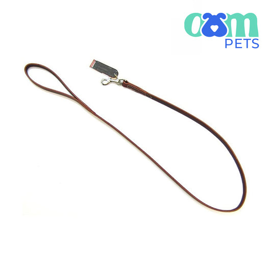 OAM Pets - Leather Lead - 4' Long x 5/8" Wide