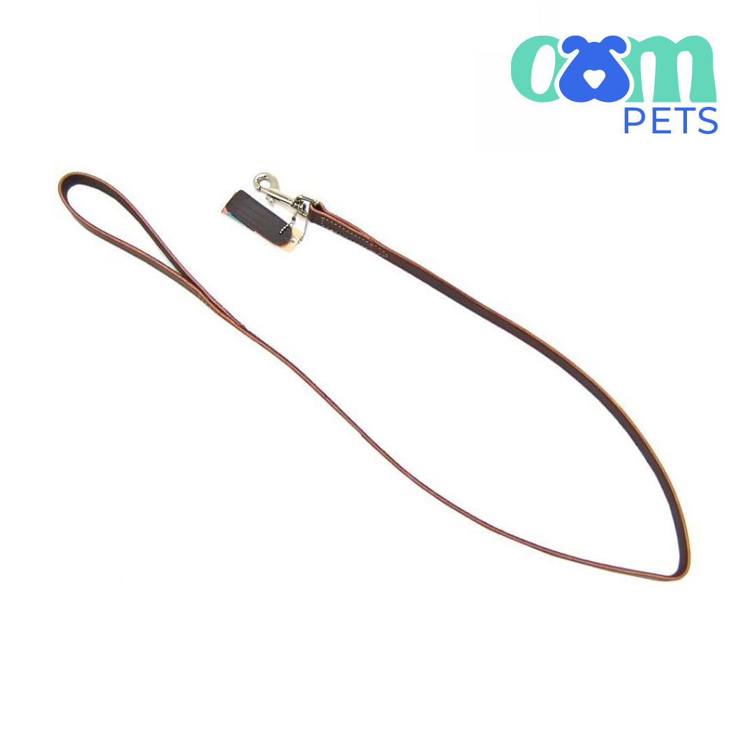 OAM Pets - Leather Lead - 4' Long x 3/4" Wide