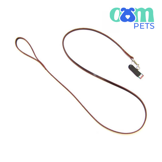 OAM Pets - Leather Lead - 6' Long x 3/8" Wide