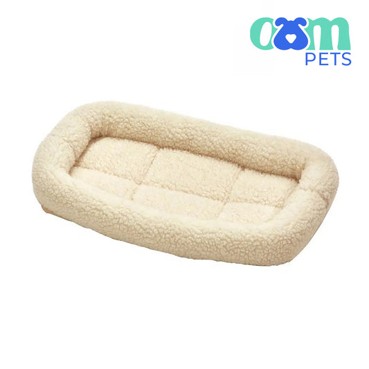 OAM Pets - Fleece Pet Bed for Dogs & Cats, Cream 18"